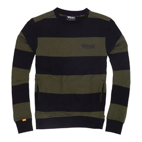 Roeg Shawn Stripe Sweatshirt Army/Black Sweatshirts Roeg