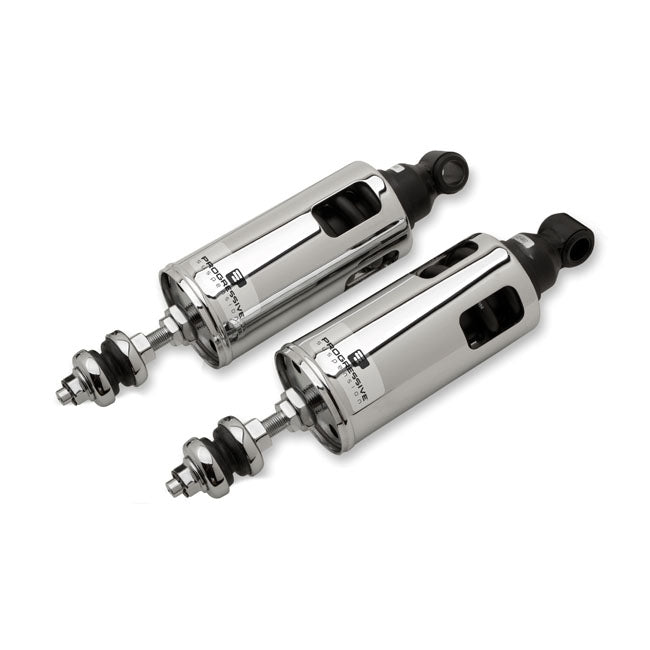 Progressive Suspension 422 Standard Series Rear Shocks, Chrome - 00-17 Softail Shock Absorbers Progressive Suspension