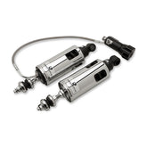 Progressive Suspension 422 Heavy Duty Series Rear Shocks With Remote Adjustable, Chrome - 00-17 Softail Shock Absorbers Progressive Suspension