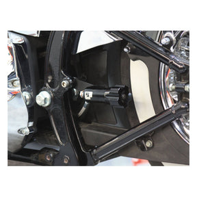Progressive Suspension 422 Heavy Duty Series Rear Shocks With Remote Adjustable, Chrome - 00-17 Softail Shock Absorbers Progressive Suspension