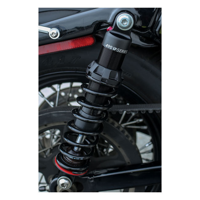 PS, 490 sport series shock set. 12.5". STD Duty. Black Shocks Progressive Suspension