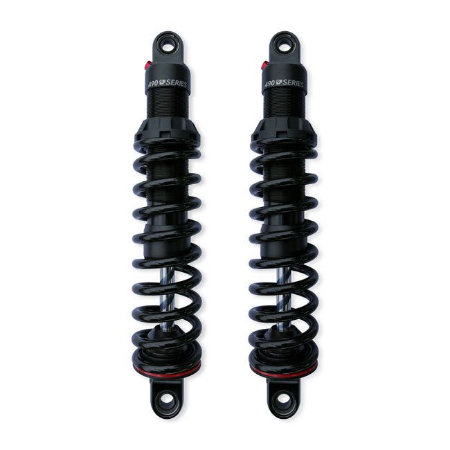 PS, 490 sport series shock set. 12.5". STD Duty. Black Shocks Progressive Suspension