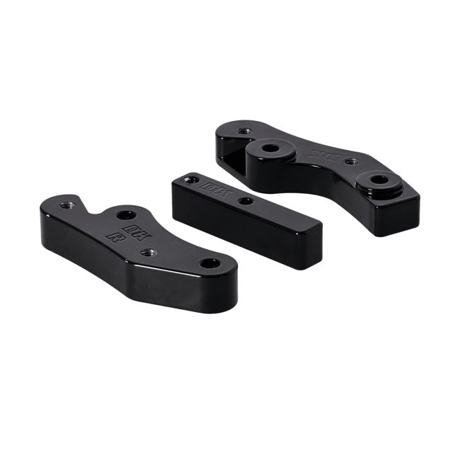 Dk Custom Products, Rider Floorboard Relocation Kit. Black Floorboards Relocators Dk Custom