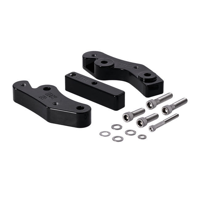 Dk Custom Products, Rider Floorboard Relocation Kit. Black Floorboards Relocators Dk Custom