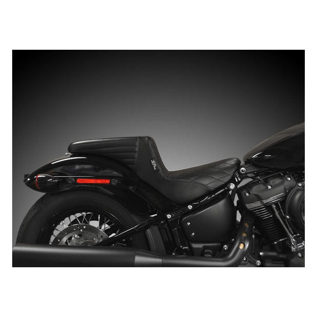 Le Pera KickFlip Basket Weave Seat - 20+ Softail (FXST) Solo Seats Le Pera