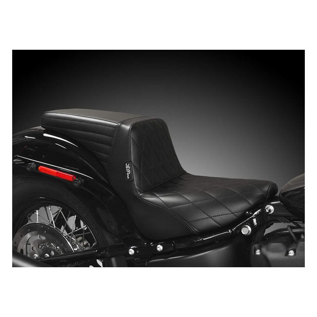 Le Pera Bare Bones Diamond Solo Seat, Black - 18+ Softail (Fat Boy) Solo Seats Le Pera
