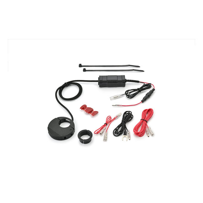 Daytona, slim mount USB Type-C charge port. Black Power Sources 12 Volt Daytona