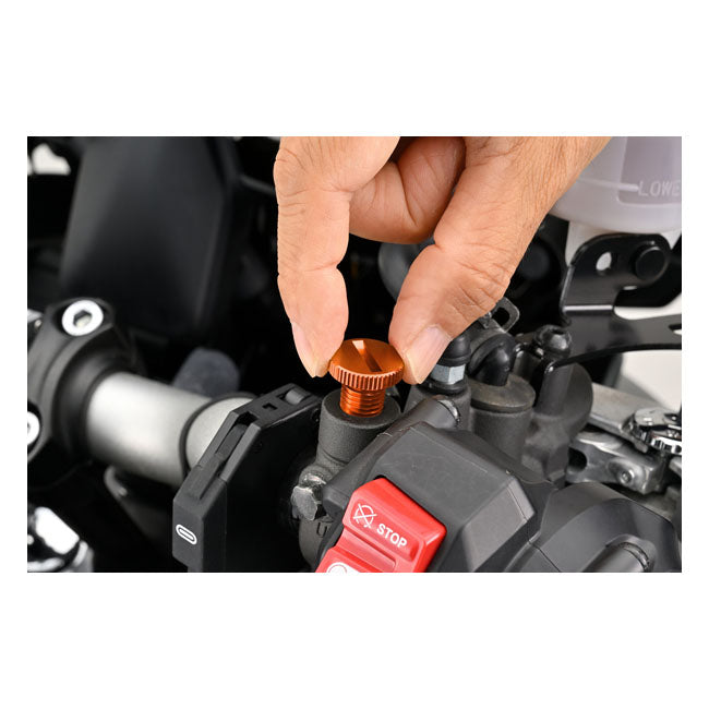 Daytona, mirror hole plug. Orange. LHT Mirrors Misc Daytona