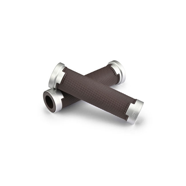 Daytona, Base grip set. Brown / Silver Grips Daytona