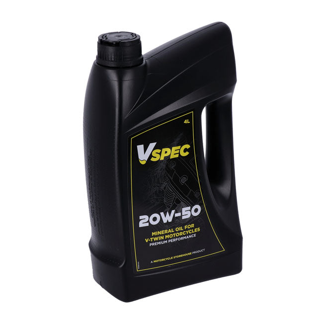 Vspec, 20 W50 (Mineral) Motor Oil. 4 Liter Bottle Oils Vspec