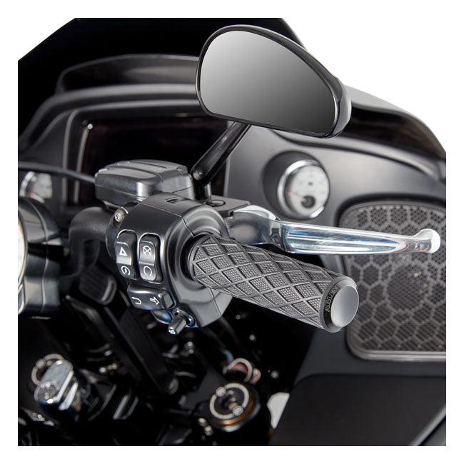 Diamond Grips Dual-Cable, Black Grips Arlen Ness