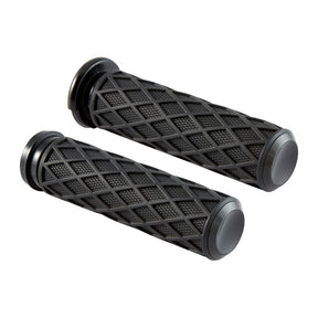 Diamond Grips Dual-Cable, Black Grips Arlen Ness