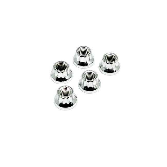 Chrome 12 Point Nut, 1/4 28 Nuts Usa Sizes Gardner Westcott