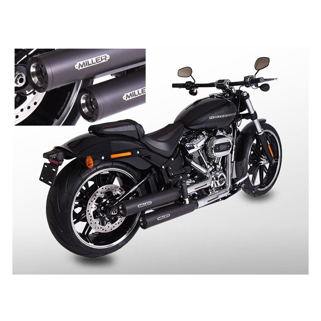 Miller, Destiny Slip On Mufflers. Euro 5. Matte Black Exhaust Slip-Ons And Mufflers Miller Exhaust
