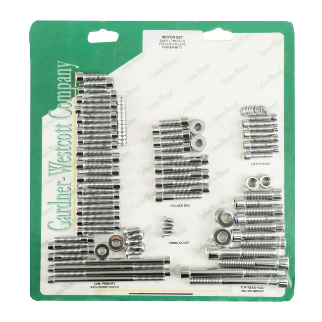 Motor Screw Set. Polished Chrome Allen Motor Screw Kits Gardner Westcott