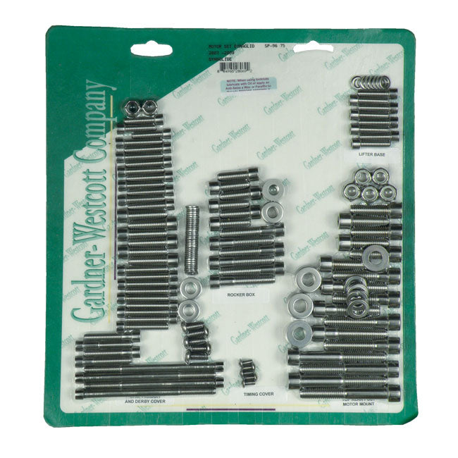 Motor Screw Set, Polished Ss Allen Motor Screw Kits Gardner Westcott