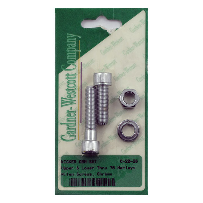 Gw, Kick Pedal & Arm Mount Kit. Chrome Allen Heads Kickstart Pedals Gardner Westcott