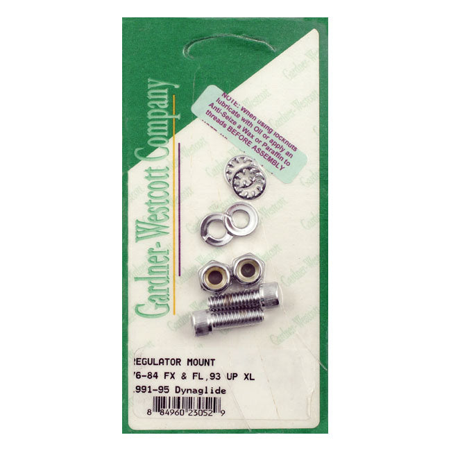 Gw, Voltage Regulator/Rectifier Mount Kit. Chrome Allen Regulator Mount Kits Gardner Westcott