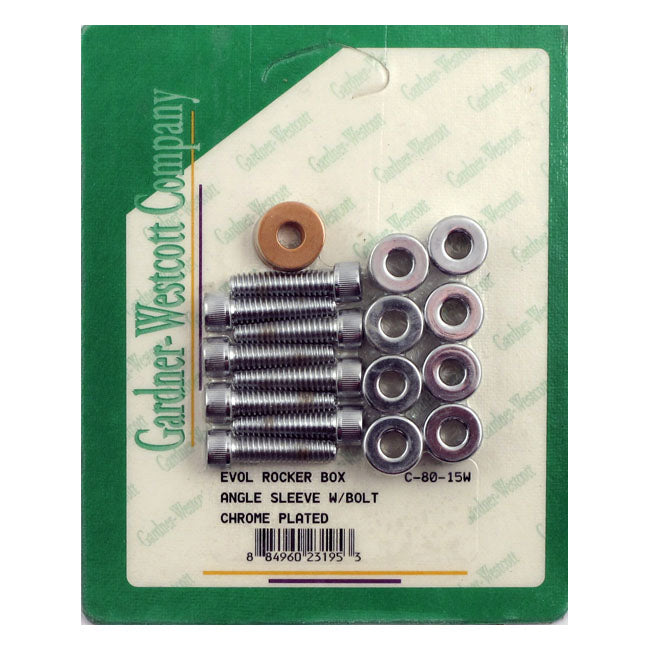 Gw, Rocker Box Top Bolt Kit. Allen, Chrome Rocker Box Bolt Kits Gardner Westcott