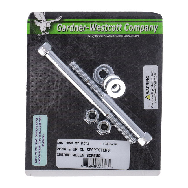 Gardner Westcott, Gas Tank Mount Kit. Chrome Allen Gastank Mount Kits Gardner Westcott