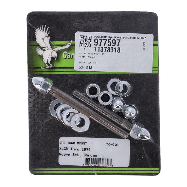 Gardner Westcott, Gas Tank Mount Kit. Chrome Acorn Gastank Lift Kits Gardner Westcott