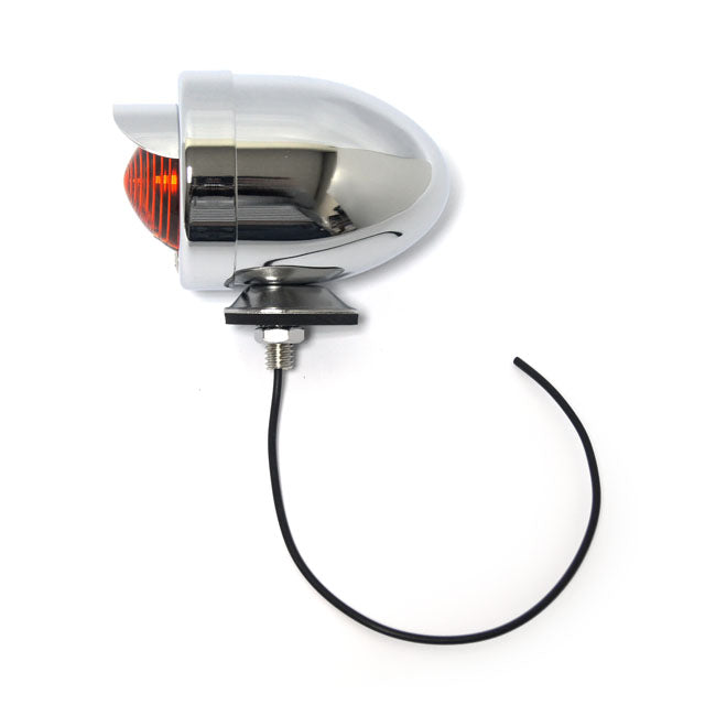 Bullet Marker Light. Chr. Amber Lens. Sf. Stud Mount. Visor Turn Signals Mcs