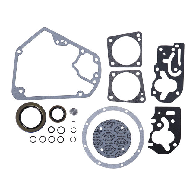 S&S, lower end gasket & seal kit. 4-1/8" V-series engines Gasket Sets Lower End S&S Cycle