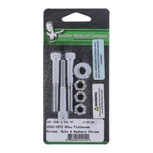 Gardner Westcott, Gas Tank & Oil Tank Mount Kit. Allen Head Gastank Mount Kits Gardner Westcott
