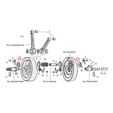 JIMS, crankpin nuts Crankpins Jims