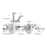 JIMS, crankpin nut set Crankpins Jims