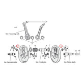 Jims, crank pin nut Crankpins Jims