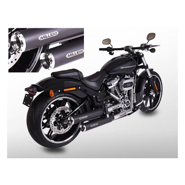 *2 Weeks Extra Transit Time* Miller, Independence Slip On Mufflers. Euro 4. Matte Black Exhaust Slip-Ons And Mufflers Miller Exhaust
