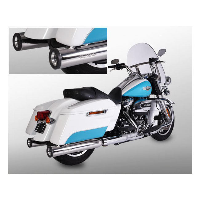 *2 Weeks Extra Transit Time* Miller, Airlington 107" Slip On Mufflers. Euro 4. Polished Exhaust Slip-Ons And Mufflers Miller Exhaust