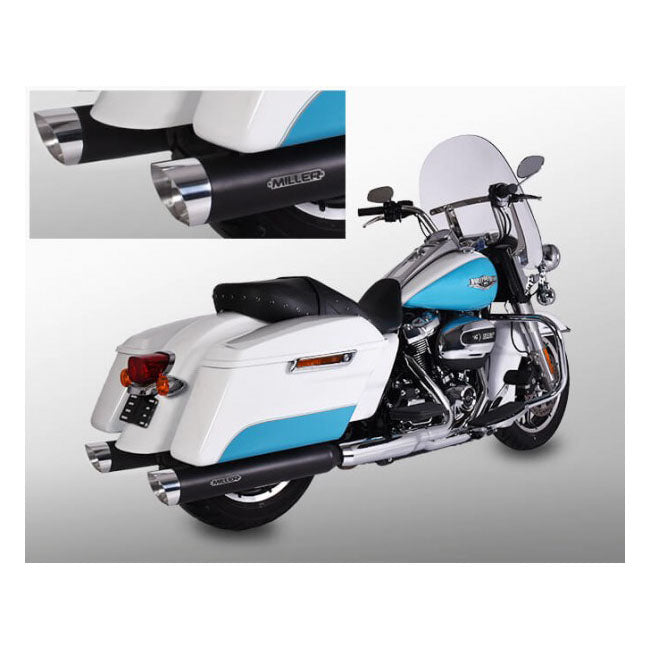 *2 Weeks Extra Transit Time* Miller, Airlington 107" Slip On Mufflers. Euro 4. Black Exhaust Slip-Ons And Mufflers Miller Exhaust