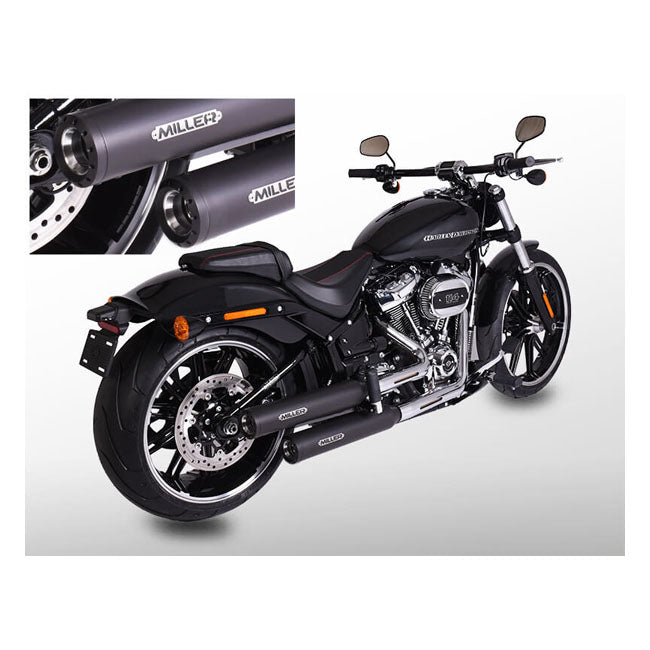 Miller, Destiny Slip On Mufflers. Euro 5. Matte Black Exhaust Slip-Ons And Mufflers Miller Exhaust