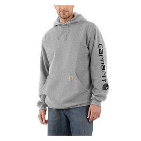 Carhartt Sleeve Logo hoodie gray/black Hoodies Carhartt