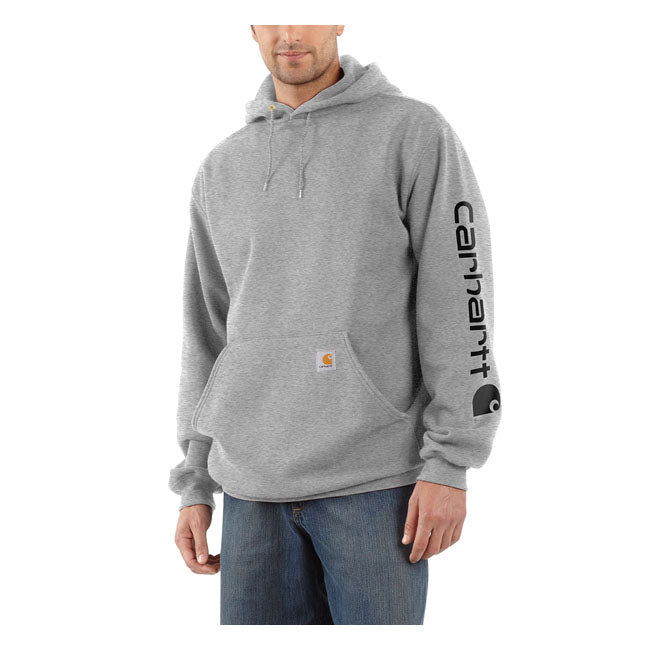 Carhartt Sleeve Logo hoodie gray/black Hoodies Carhartt