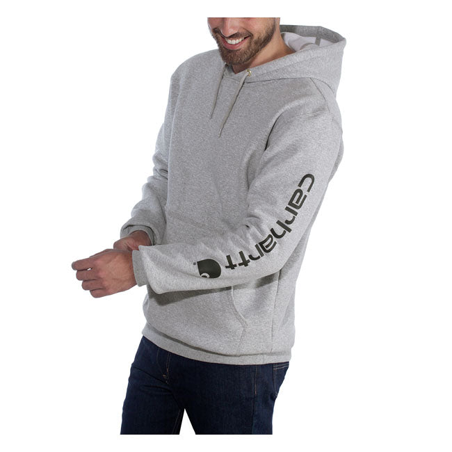 Carhartt Sleeve Logo hoodie gray/black Hoodies Carhartt