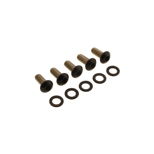 Screws4 Bikes, Bolt Kit, Derby Cover. Gloss Black Builders Fastener Sets Screws4 Bikes