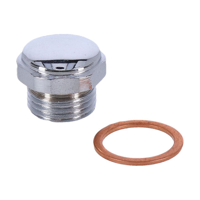 Paughco, Timing/drain plug. OEM style allen. Chrome Oil Drain Plugs Paughco