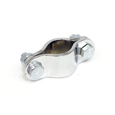Paughco, 2-piece frame clamp. 1" diameter. Chrome Exhaust Mount Parts Paughco