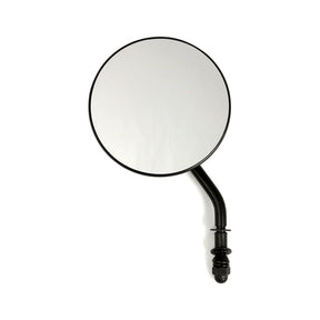 4" Round Custom Mirror, Left. Black Mirrors Mcs