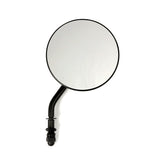4" Round Custom Mirror, Right. Black Mirrors Mcs