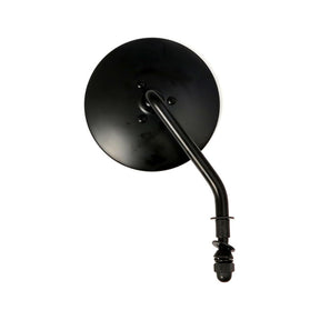 4" Round Custom Mirror, Right. Black Mirrors Mcs