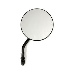 4" Round Custom Mirror, Right. Black Mirrors Mcs