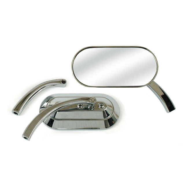 Custom Oval Mirror. Chrome Mirrors Mcs