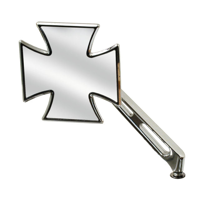 Maltese Cross Mirror, Left Slotted Stem Mirrors Mcs