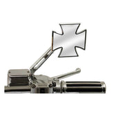 Maltese Cross Mirror, Right Slotted Stem Mirrors Mcs