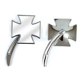 Maltese Mirror Set, With Billet Stem Mirrors Mcs