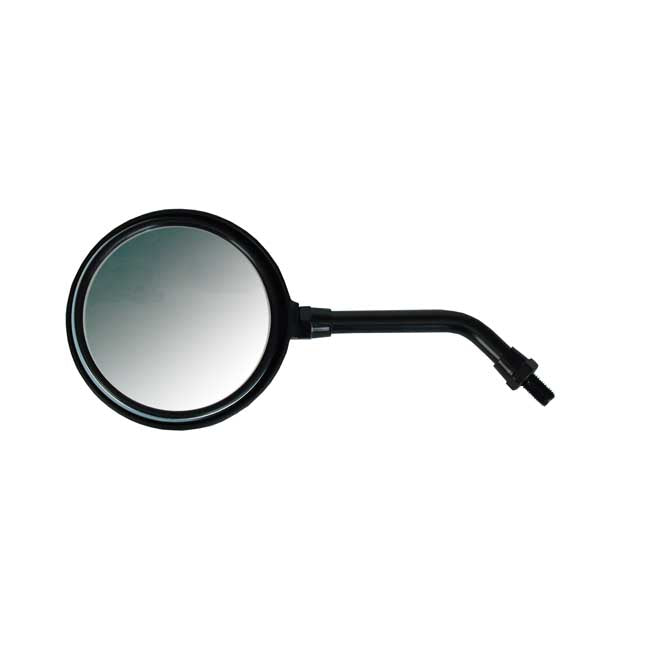 Texas Mirror. Black, Short Stem. Left Side Mirrors Mcs